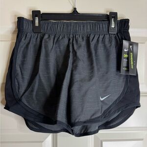 Nike Women's Charcoal and Black Athletic Shorts